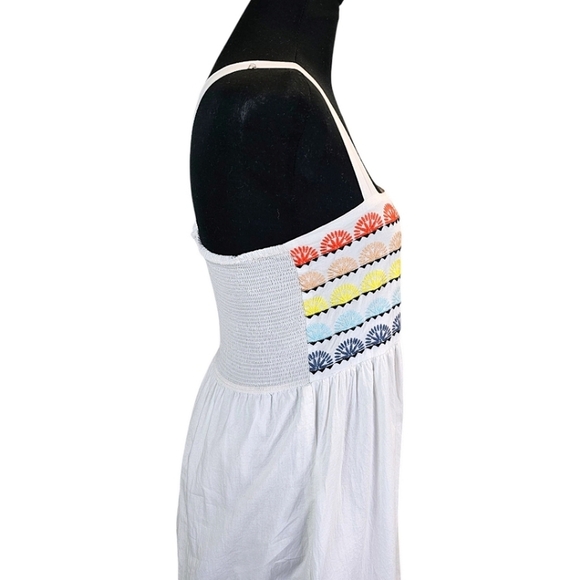 Marie Oliver Cotton Tegan Tank Maxi Dress Sz XS White Boho Chic Beach Vacation - Picture 8 of 16